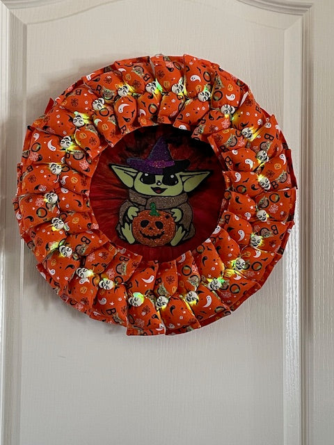 14" Baby Yoda Halloween Wreath #30