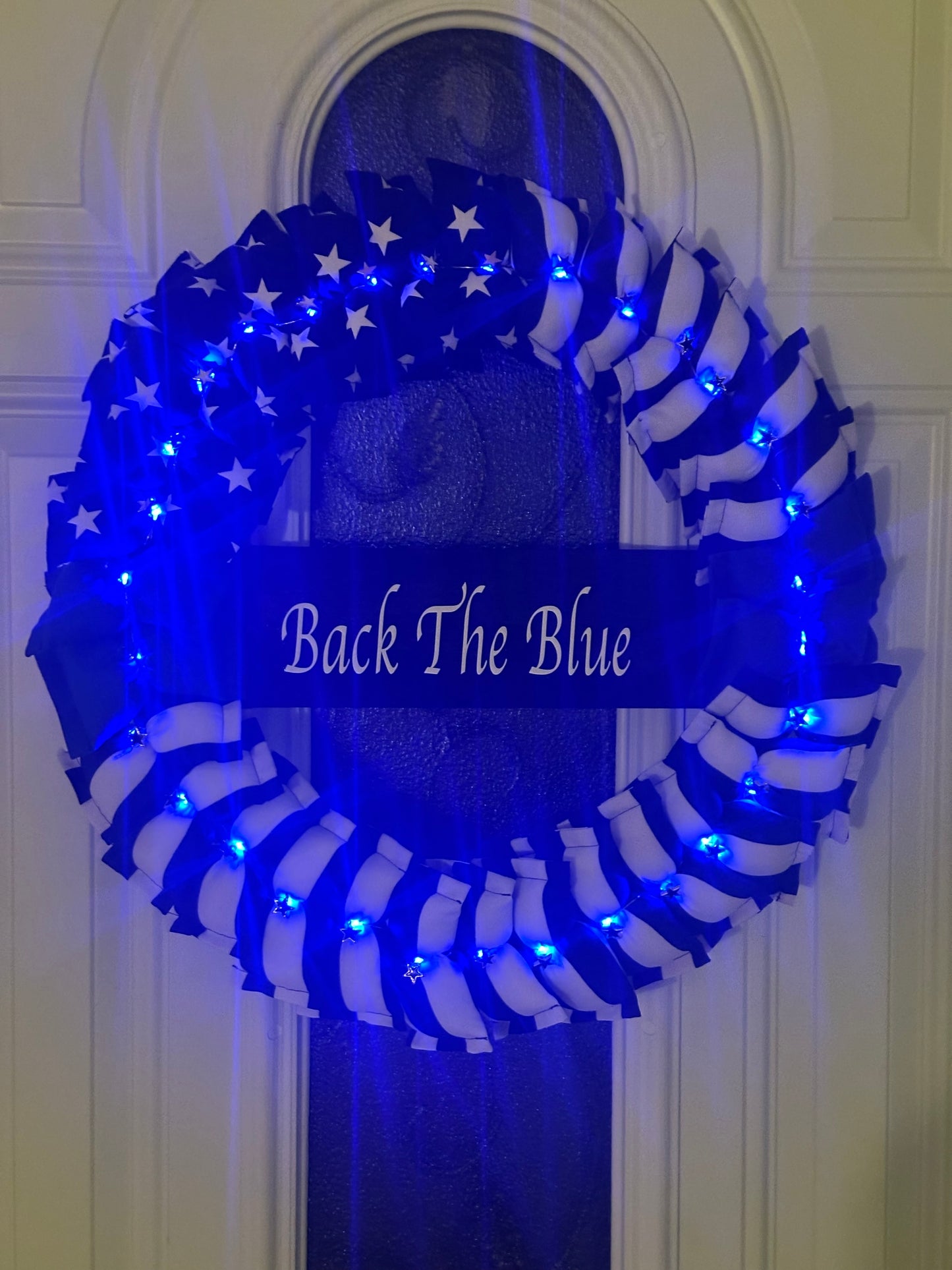 16" First Responders Back The Blue Wreath #5