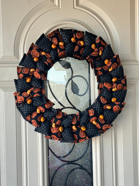 14" Halloween Pumpkin Wreath #28