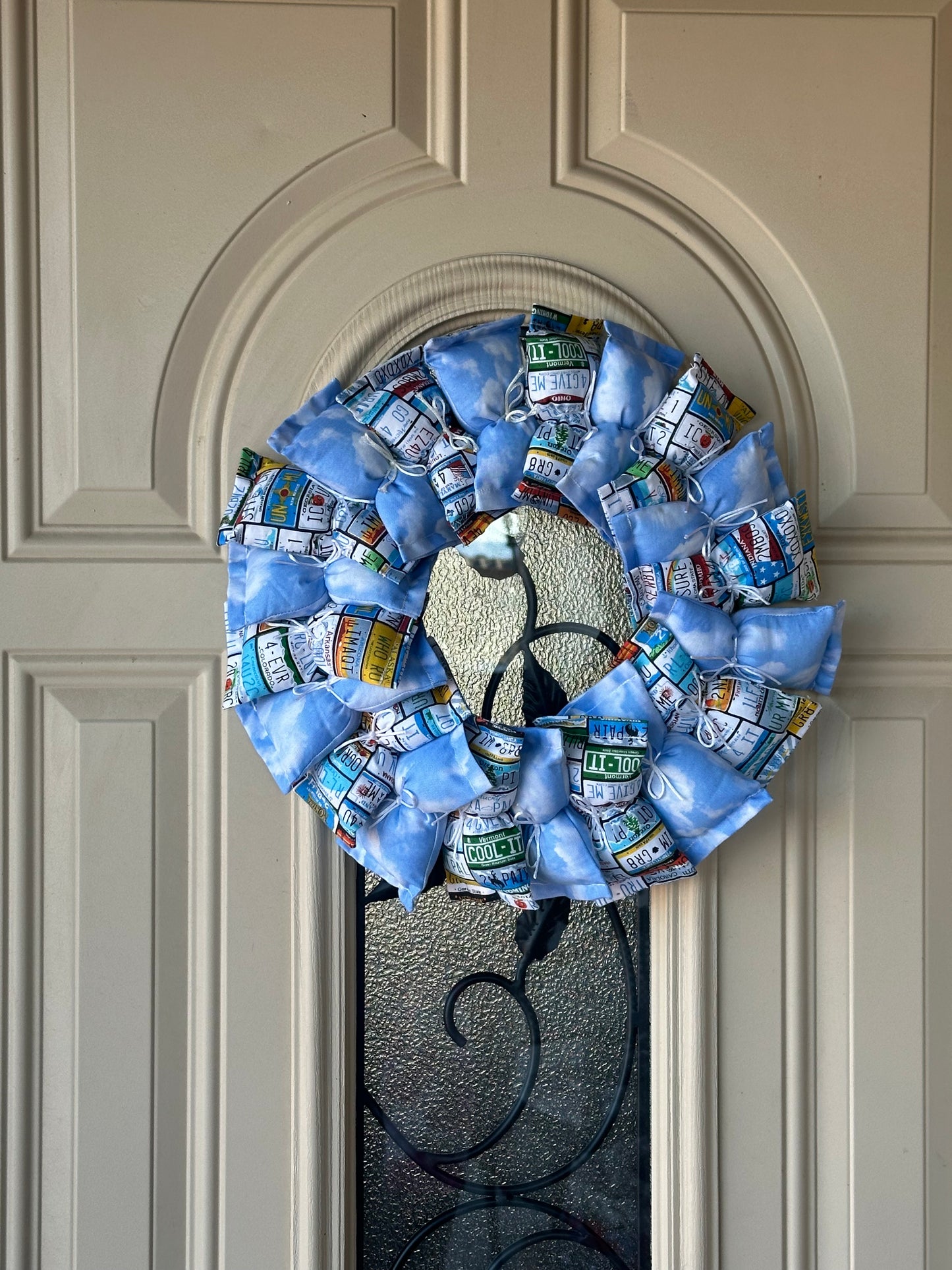 10" License Plate Wreath