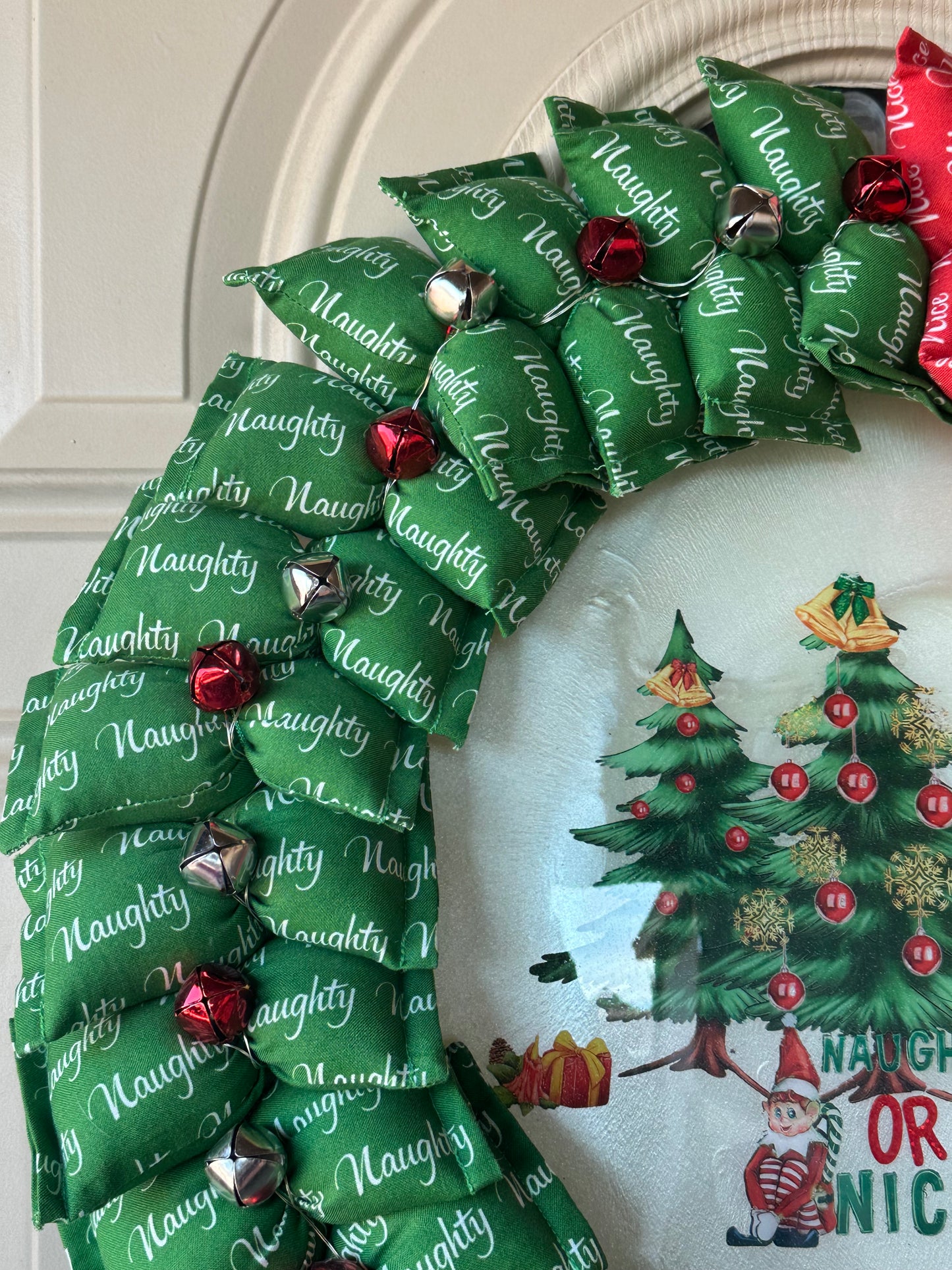 16" Naughty or Nice Wreath